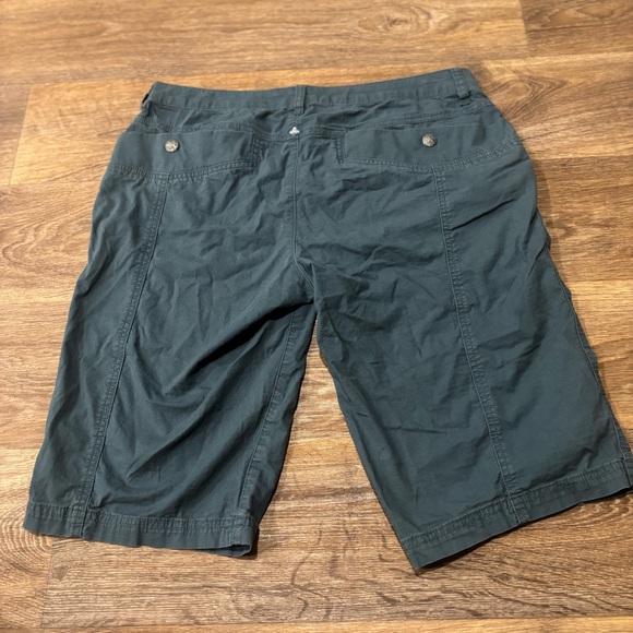 PrAna Larissa Ripstop Bermuda Shorts – Blue Organic Cotton Hiking Performance 10 - Picture 2 of 5